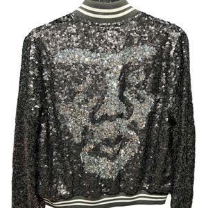 OBEY 'Andre the Giant' Dag Sequin Jacket Black Women